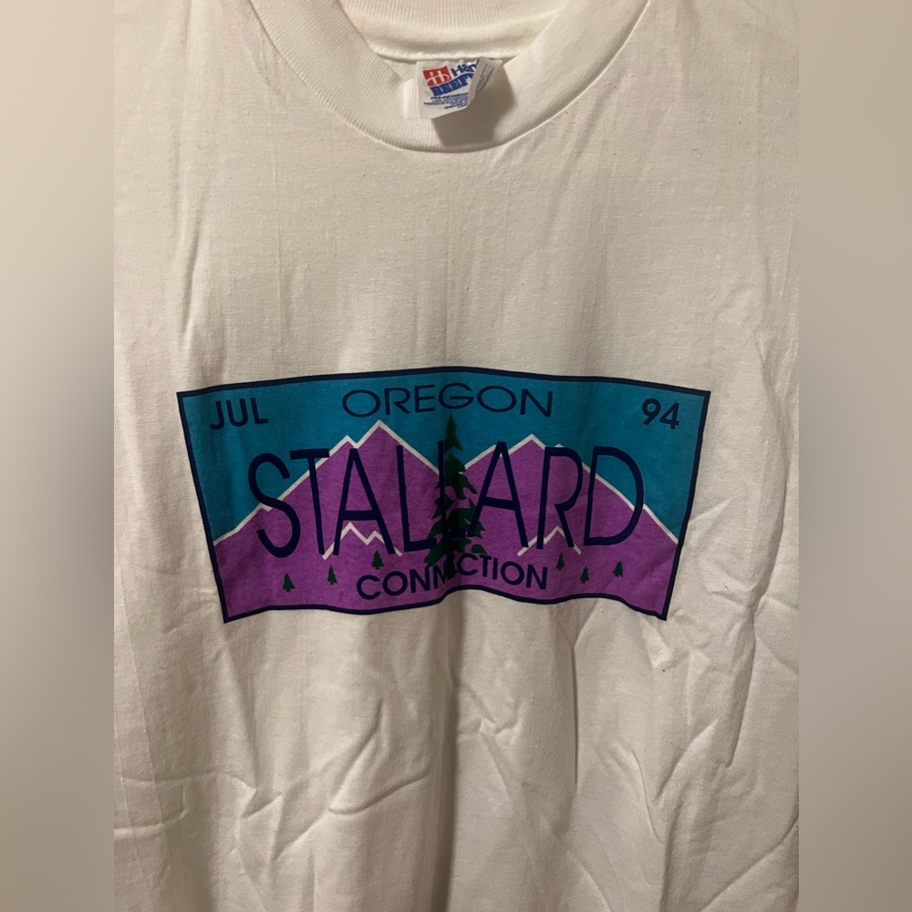 Vintage Oregon Stallard License Plate Art Tshirt